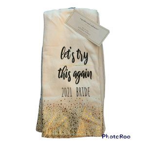 NWT Let’s Try This Again 2021 Bride Cupcakes & Cashmere Kitchen Towels Oeko-Tex